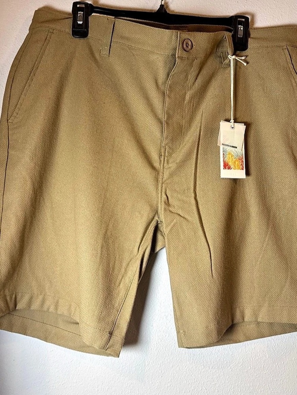 Hudson & Barrow Shorts Flat Front in Brown Size 38 NWT